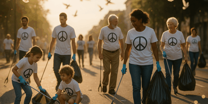 Marche pour la paix & Cleanup Day